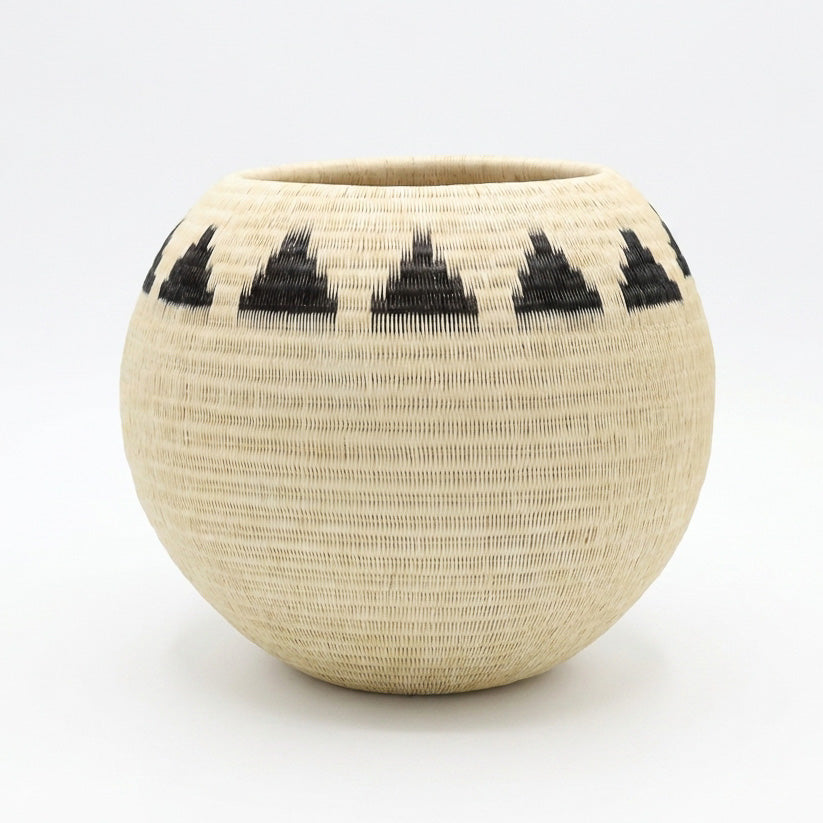 Mountain Ring Basket, one of one werregue basket handwoven by Wounaan weavers in Chocó, Colombia