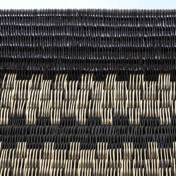 Golden Ribbon Platter, one of one werregue basket handwoven by Wounaan weavers in Chocó, Colombia, weave detail