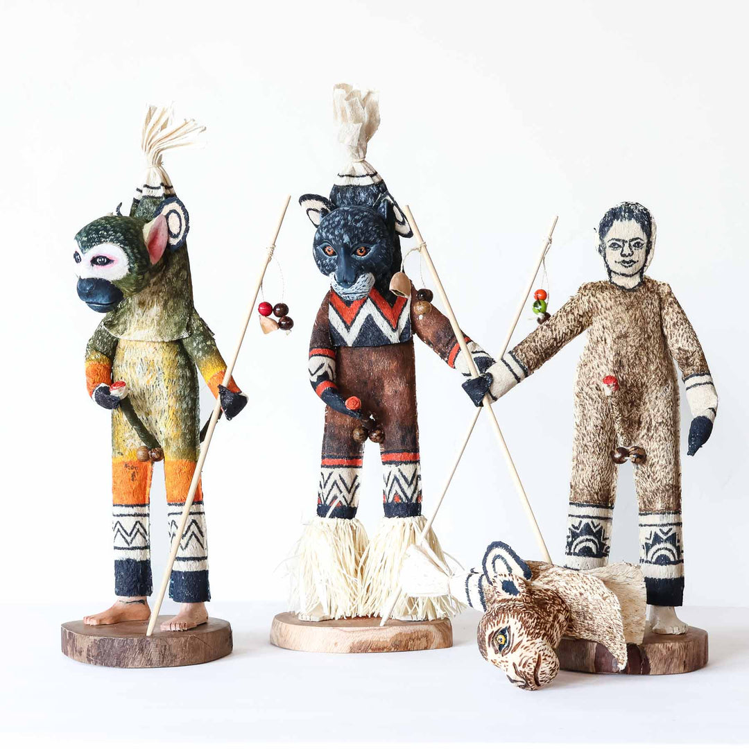 Acrobat Monkey - Ticuna Ceremonial Spirit Doll