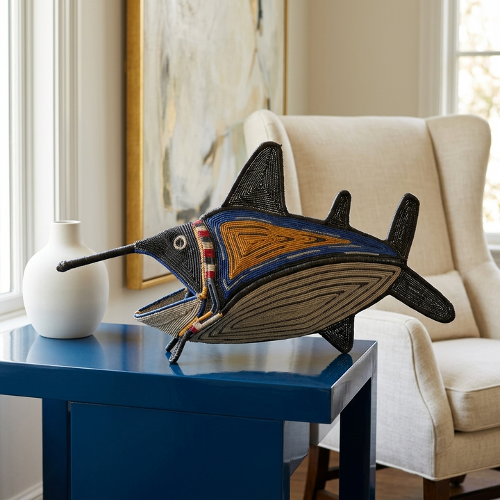 Sandstone Woven Marlin - Handmade Embera Art