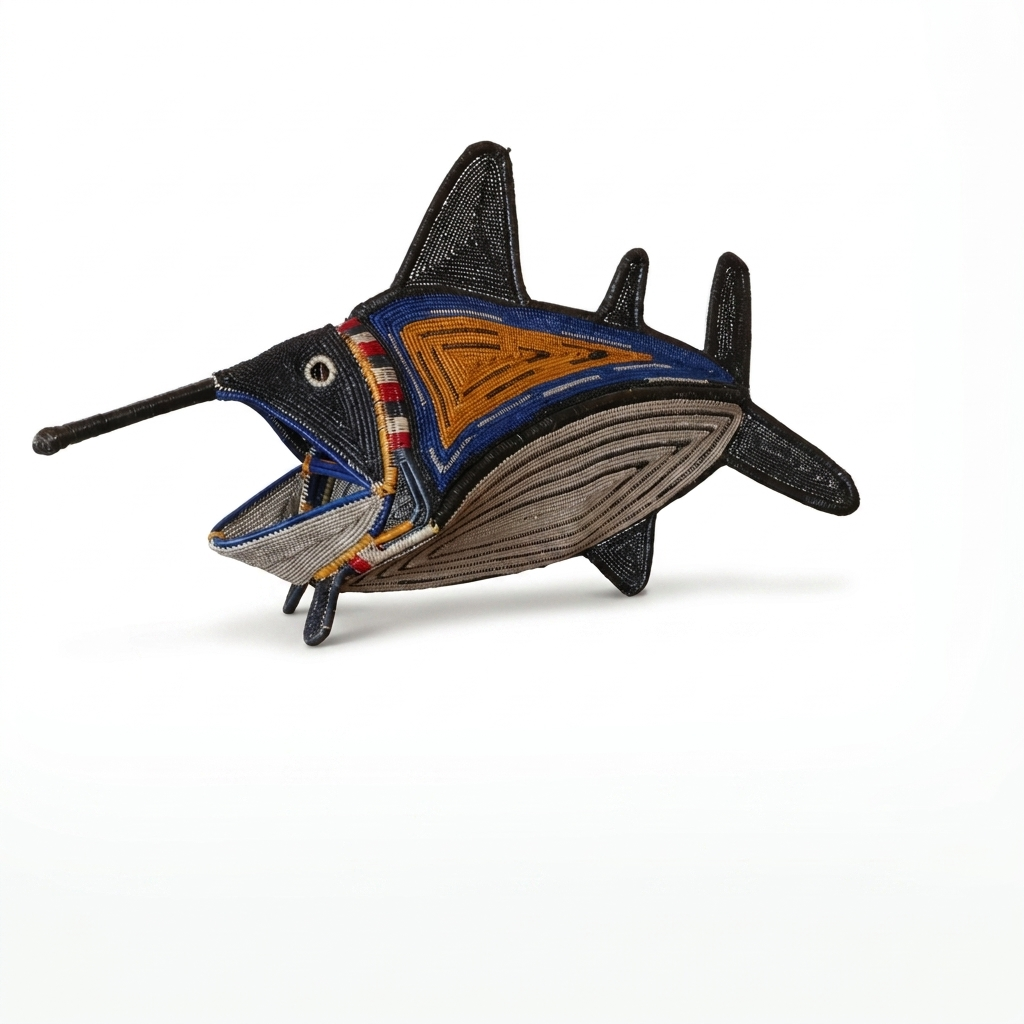 Sandstone Woven Marlin - Handmade Embera Art