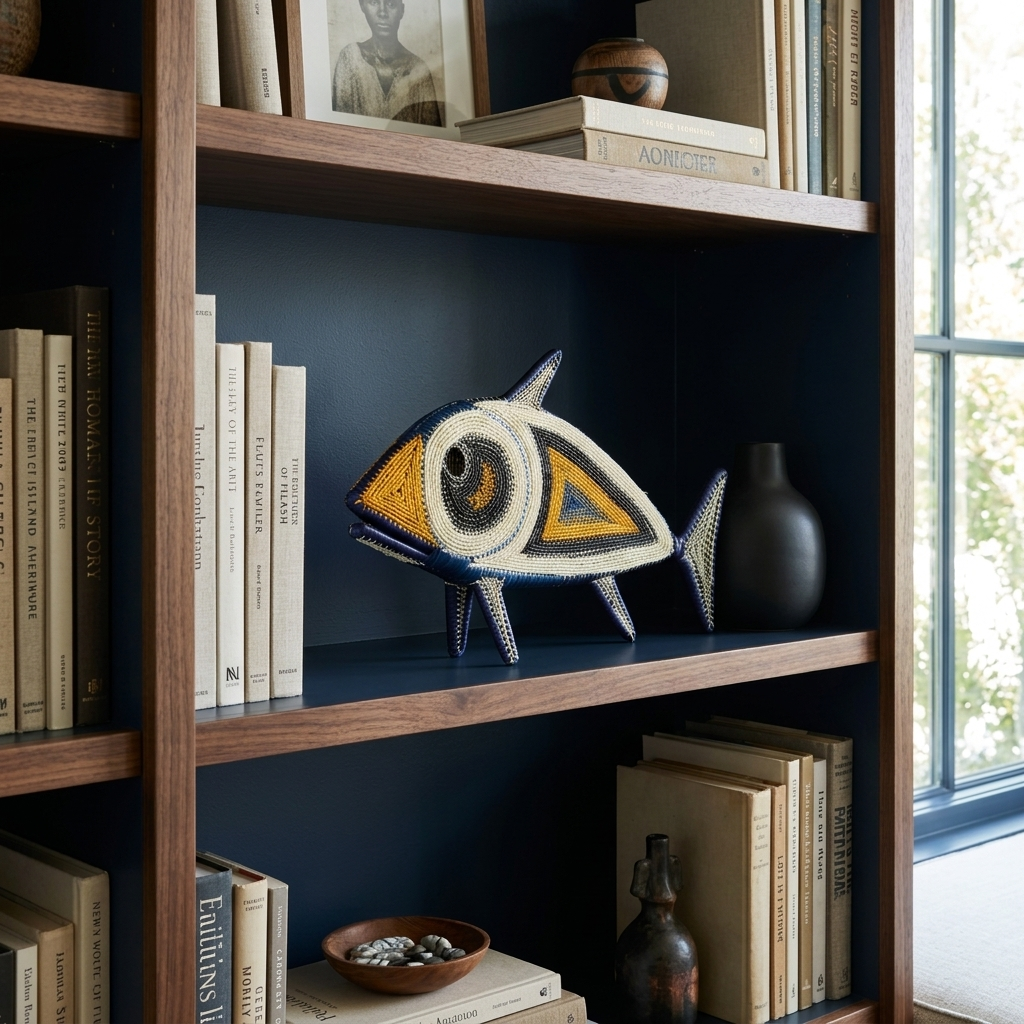 Goldring Eye Woven Fish - Handmade Embera Art