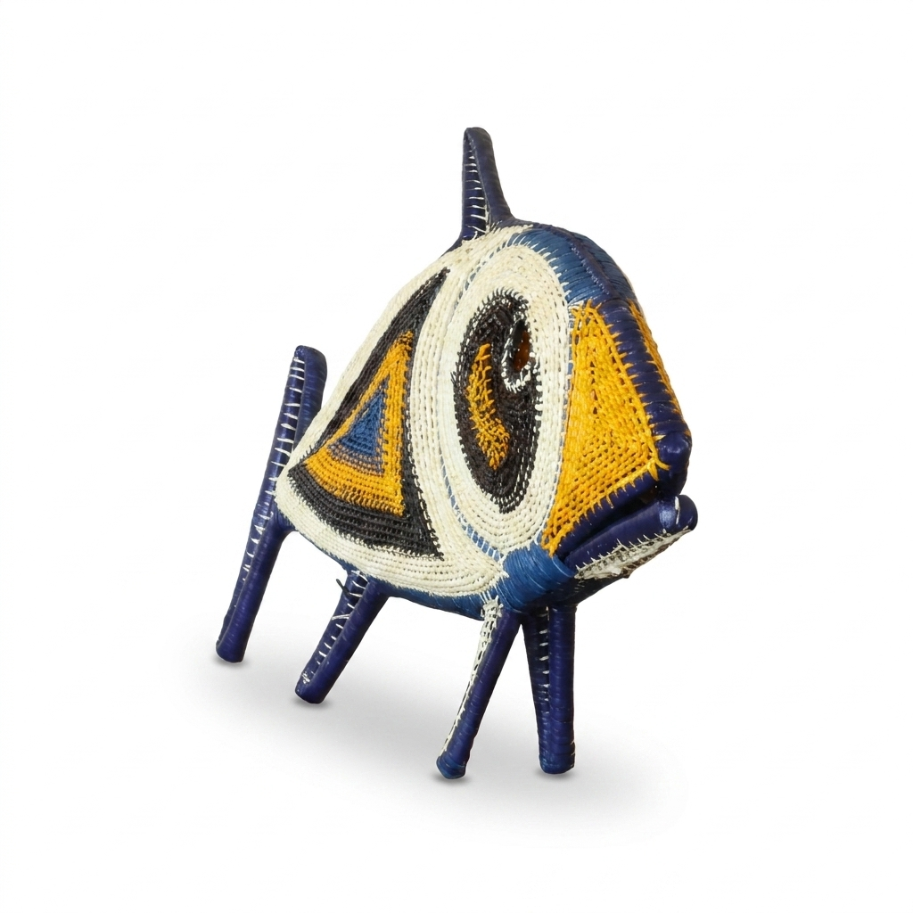 Goldring Eye Woven Fish - Handmade Embera Art