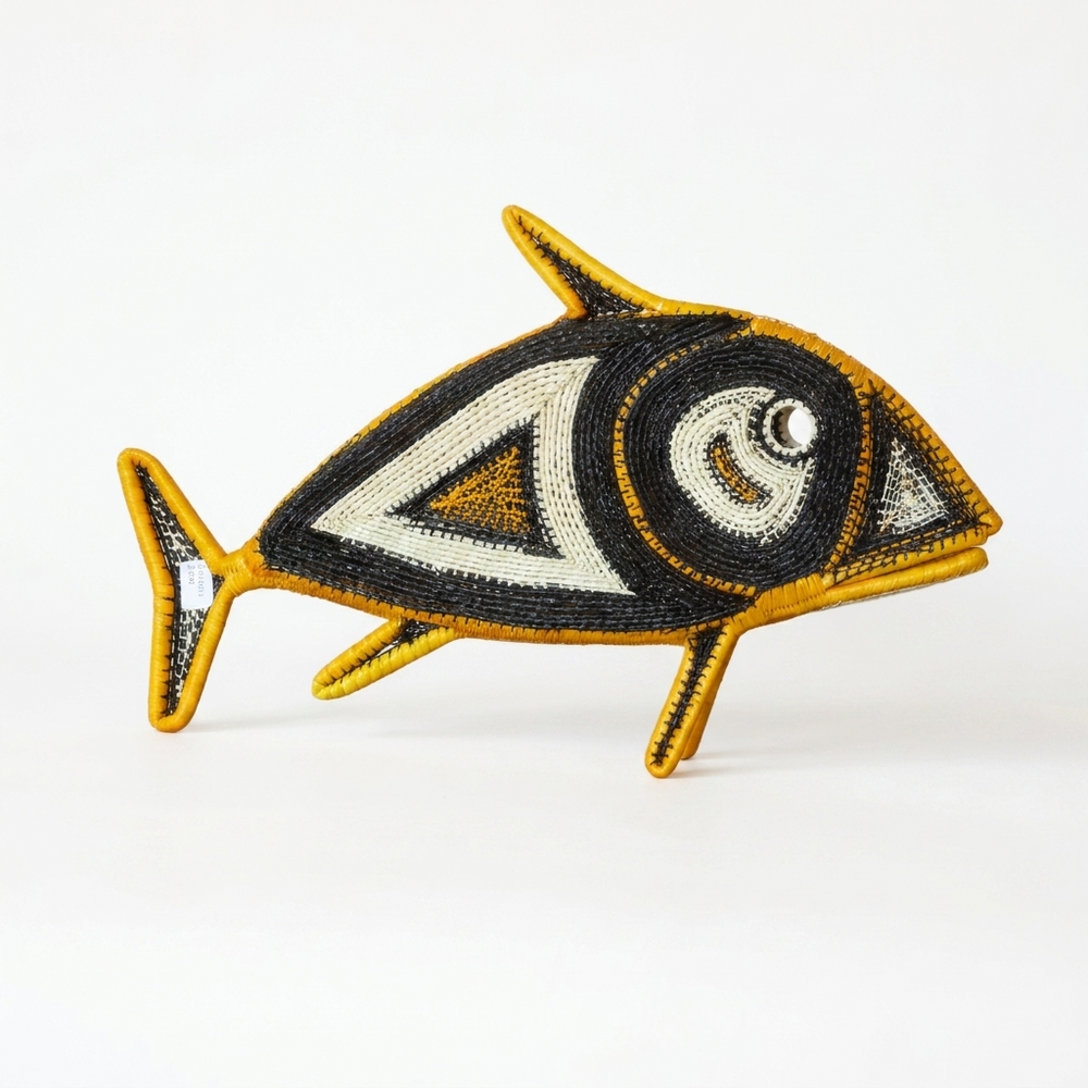 Gold Delta Woven Fish - Handmade Embera Art
