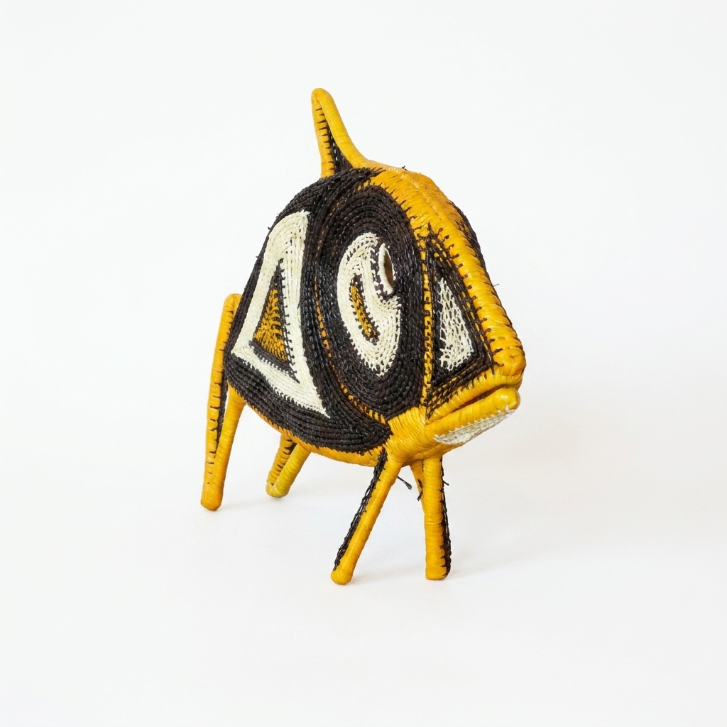 Gold Delta Woven Fish - Handmade Embera Art