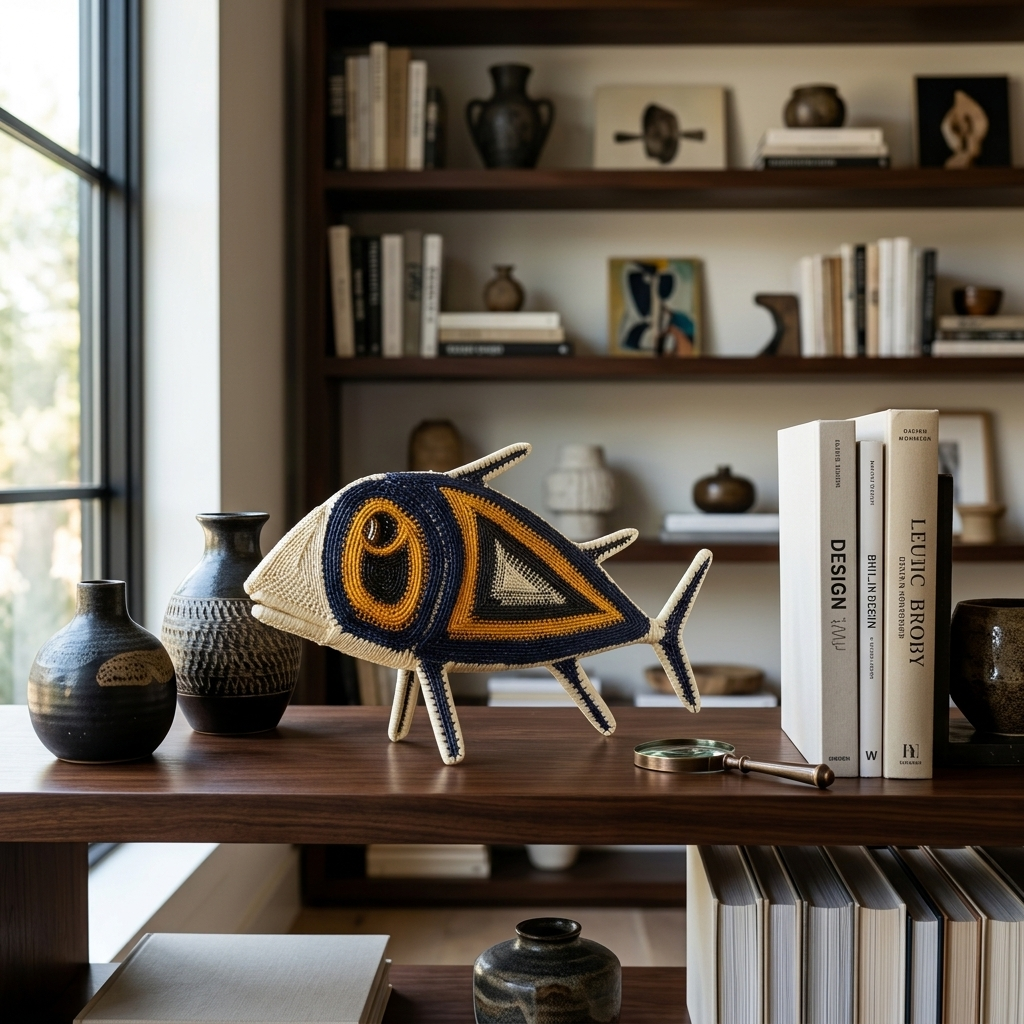 Ivory Eye Woven Fish - Handmade Embera Art