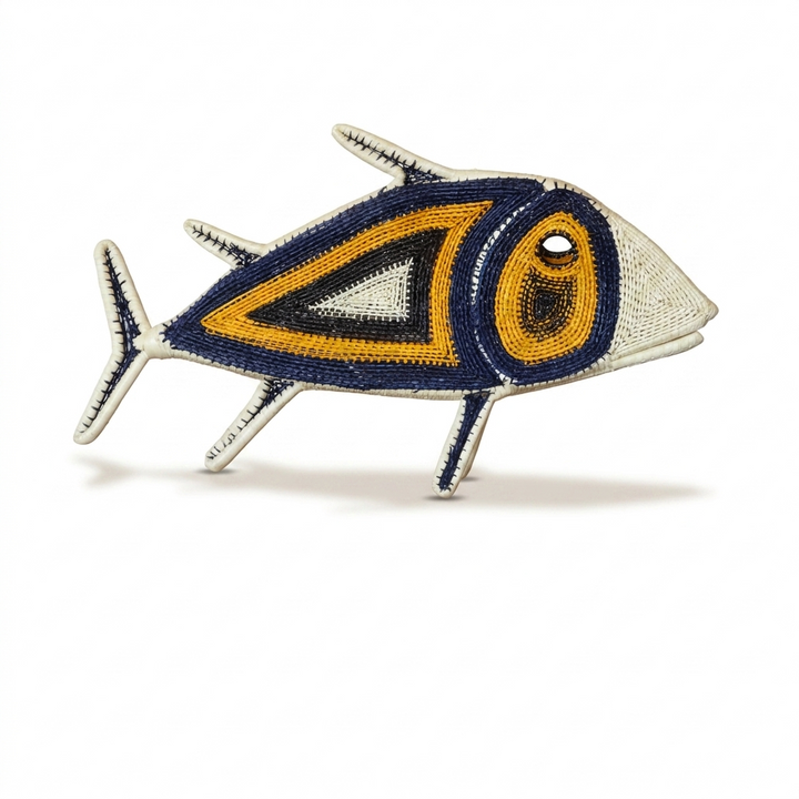 Ivory Eye Woven Fish - Handmade Embera Art