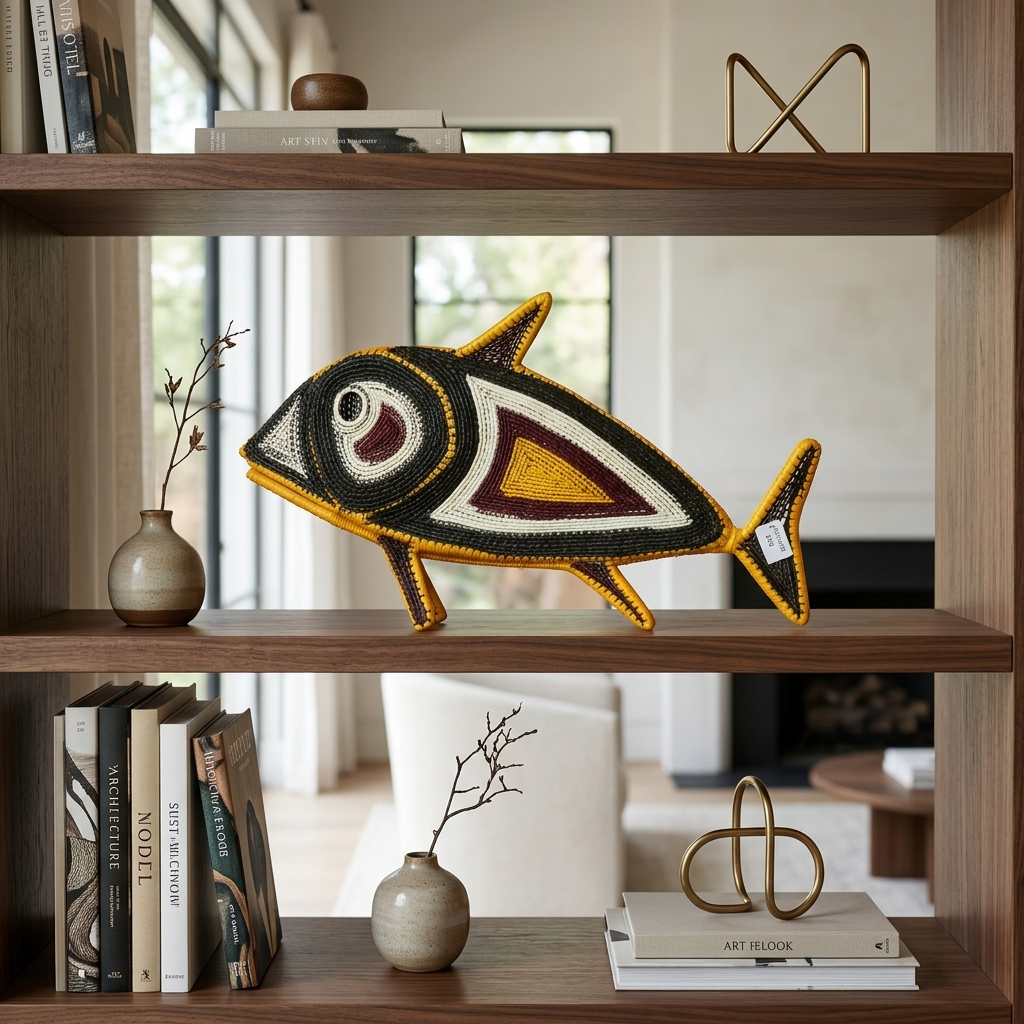 Spindle Woven Fish - Handmade Embera Art