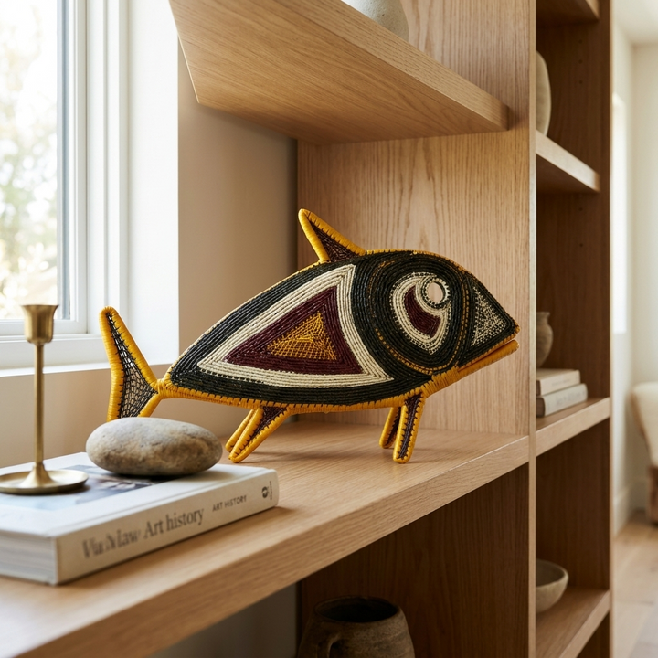Spindle Woven Fish - Handmade Embera Art