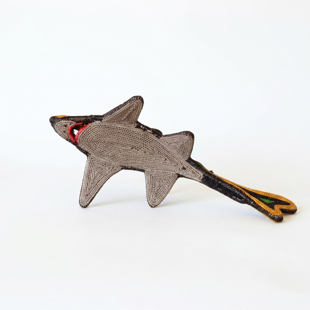 Moss Accent Woven Fish - Handmade Embera Art