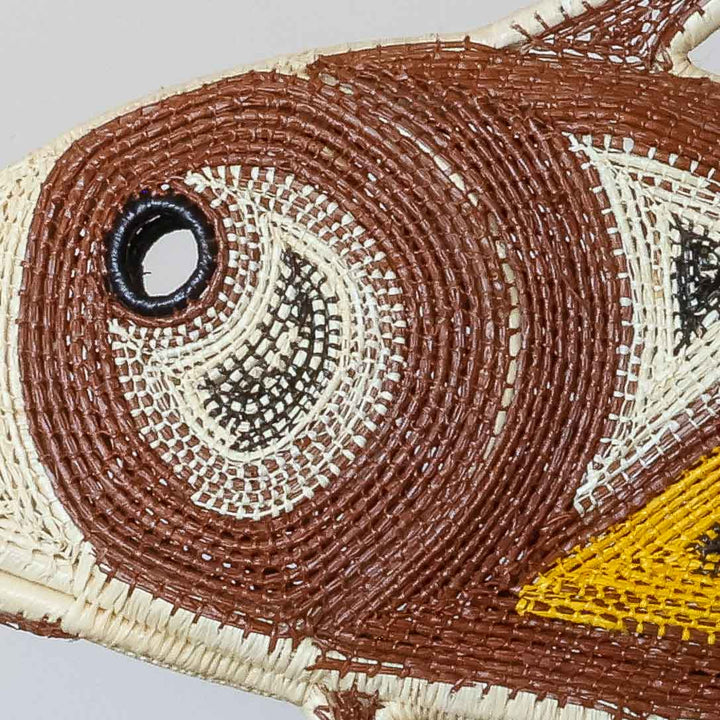 Yellow Triangle - Embera Woven Fish detail