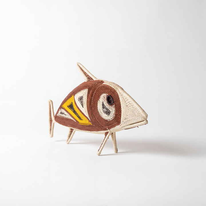 Yellow Triangle - Embera Woven Fish