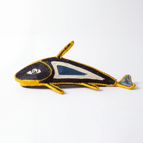 Blue Panel - Embera Woven Fish