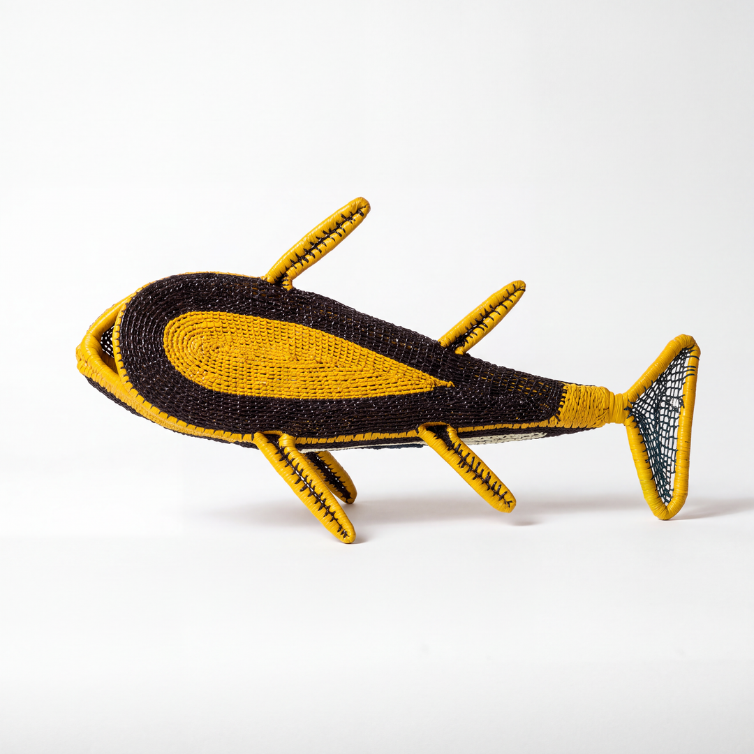 Blue Panel - Embera Woven Fish