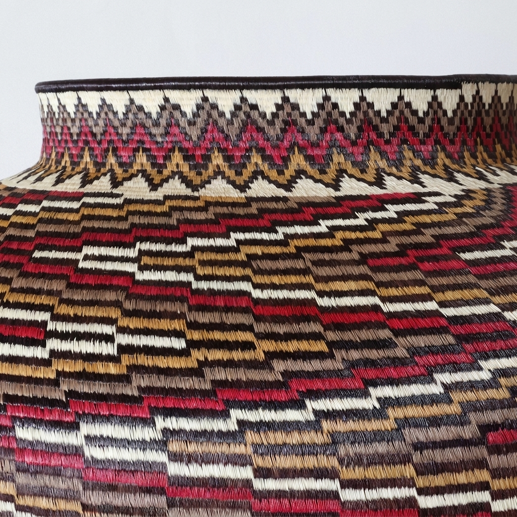 Detail of stepped mosaic stitching