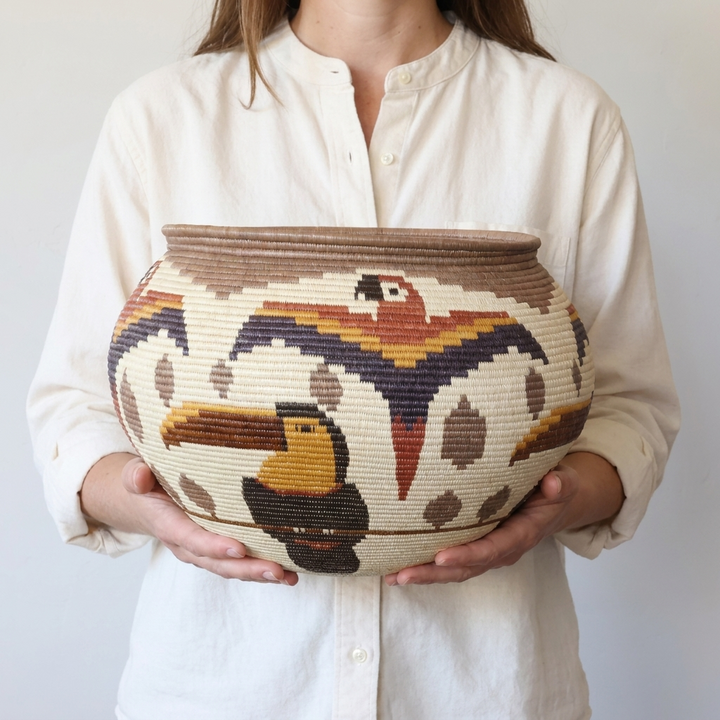 Toucans & Macaws Woven Basket