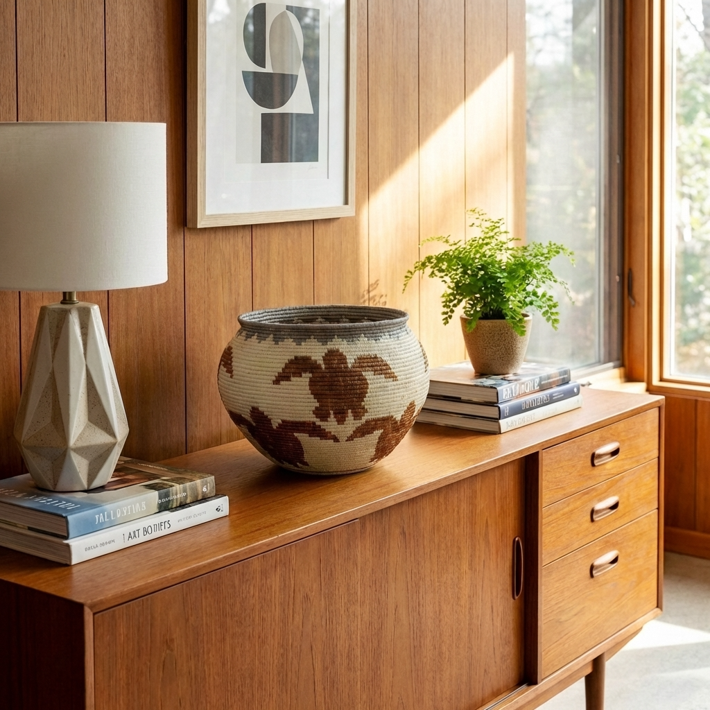 Ancestral Turtle Path Woven Basket - Handmade Panama Art