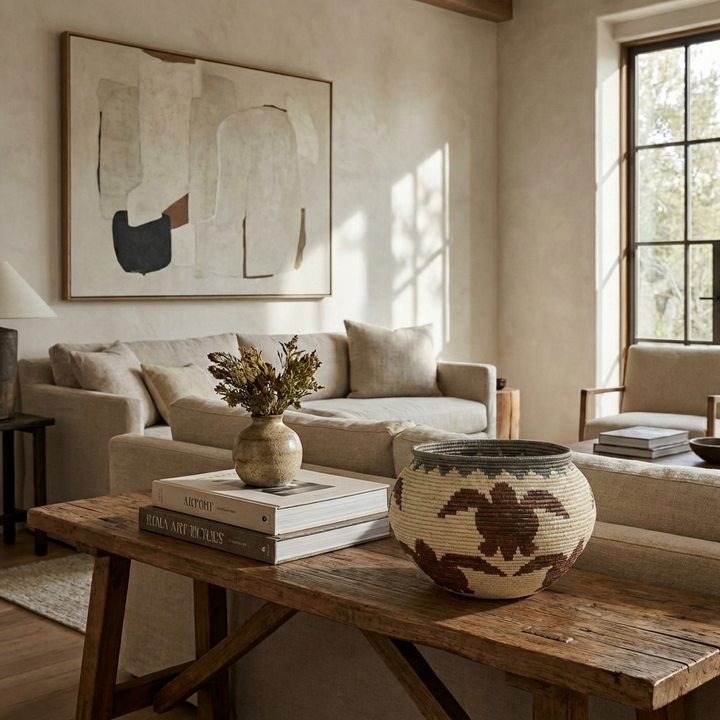 Ancestral Turtle Path Woven Basket - Handmade Panama Art