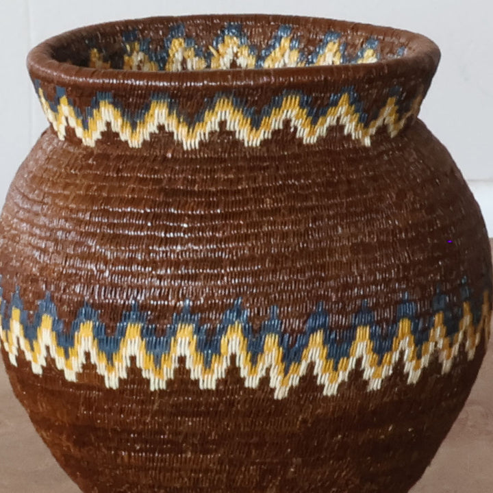 Mini Earthwave Band Woven Basket | Handmade Decorative Art