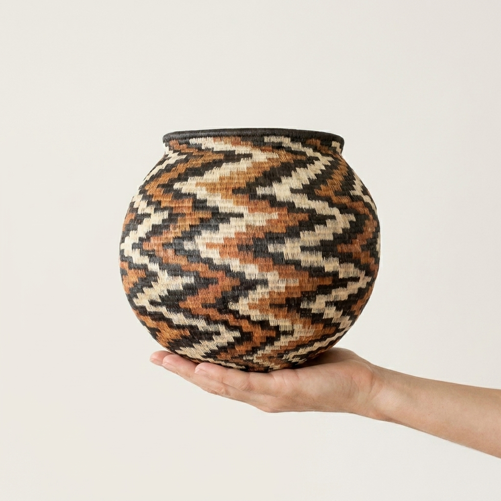 Ember Current Wounaan Basket - Handmade Panama Art