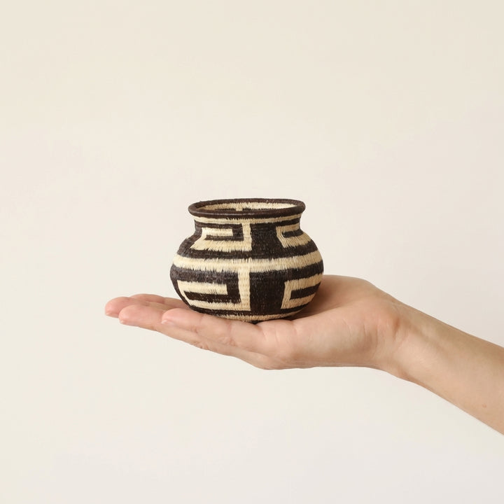 Wounaan Maze Pattern Basket - Handmade Panama Art