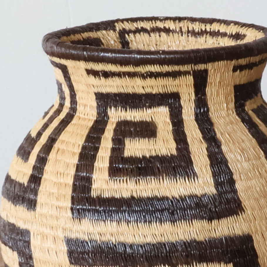Mini Sun Spiral Handmade Basket - Palm Fiber Decorative Art