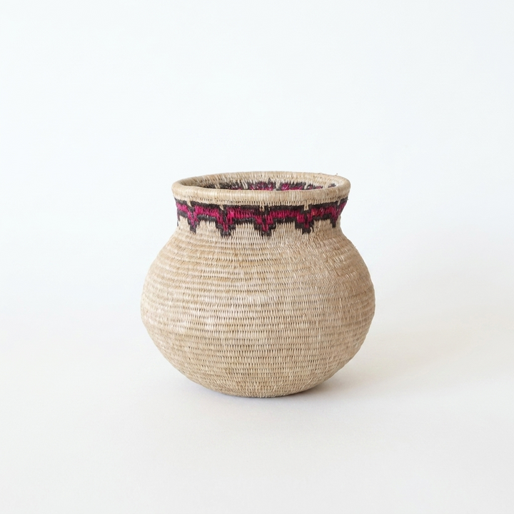 Blush Horizon Mini Basket - Handmade Decorative Basket