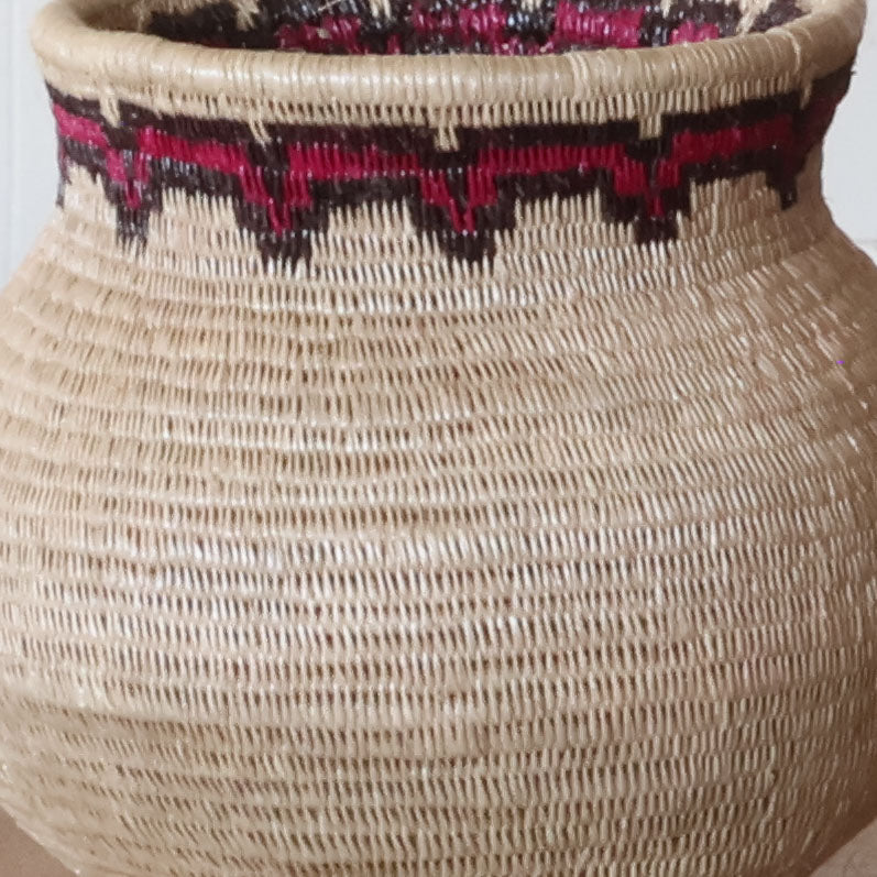 Blush Horizon Mini Basket - Handmade Decorative Basket
