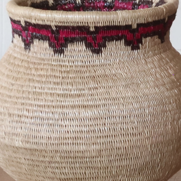 Blush Horizon Mini Basket - Handmade Decorative Basket