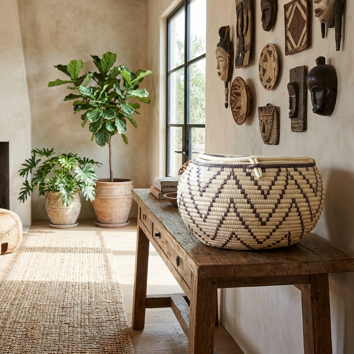 Echoes of the Ancestors - Handmade Decorative Basket