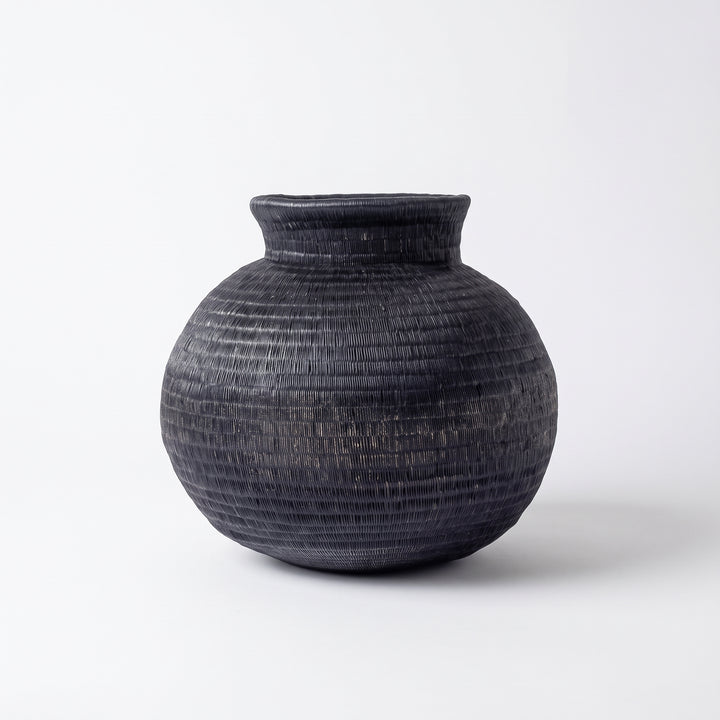 Tall Collar Noir - Colombian Werregue Basket