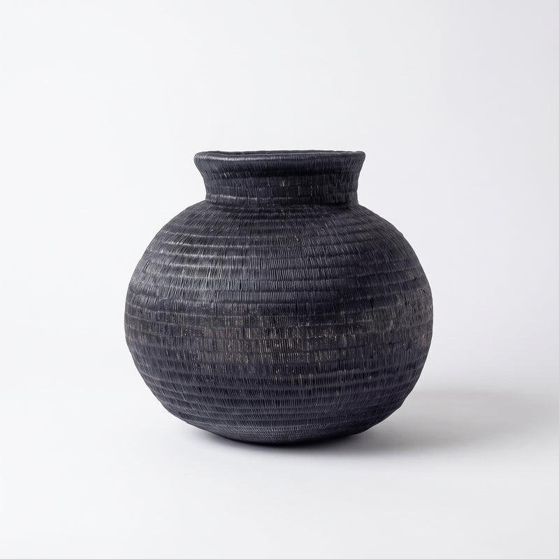 Tall Collar Noir - Colombian Werregue Basket