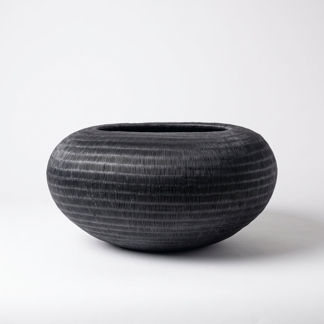 Low Round Black - Colombian Werregue Basket