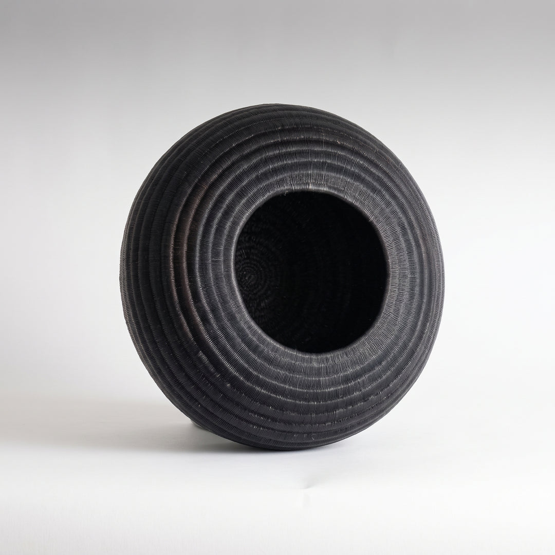 Low Round Black - Colombian Werregue Basket