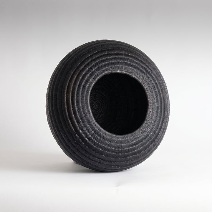 Low Round Black - Colombian Werregue Basket