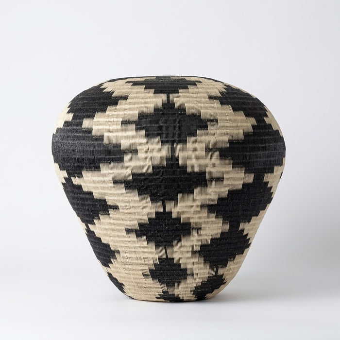 White Zig-Zag - Colombian Werregue Basket