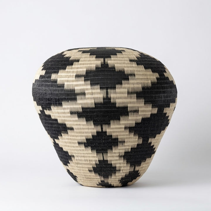 White Zig-Zag - Colombian Werregue Basket