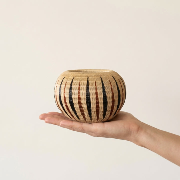 Vertical Ember Vessel - Colombian decorative woven Basket