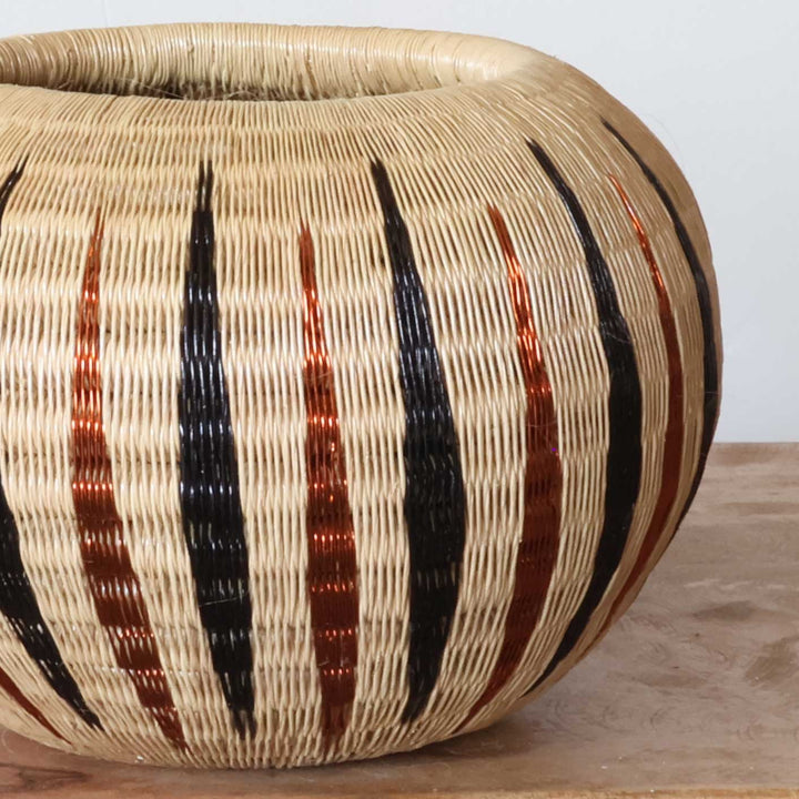 Vertical Ember Vessel - Colombian decorative woven Basket