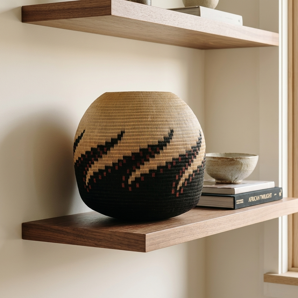 Rising Octopus Wounaan Basket - Handwoven Decorative Art
