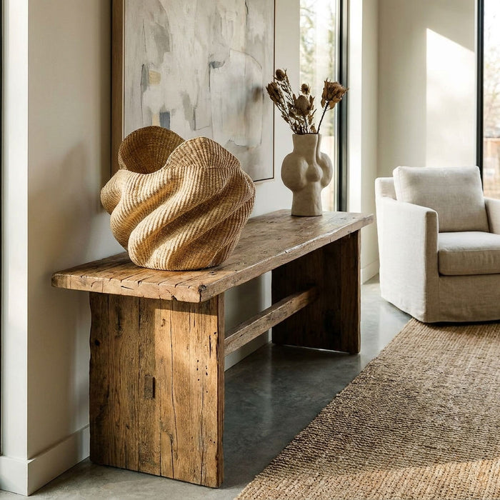 Natural Wave Basket - Handmade Decorative Art