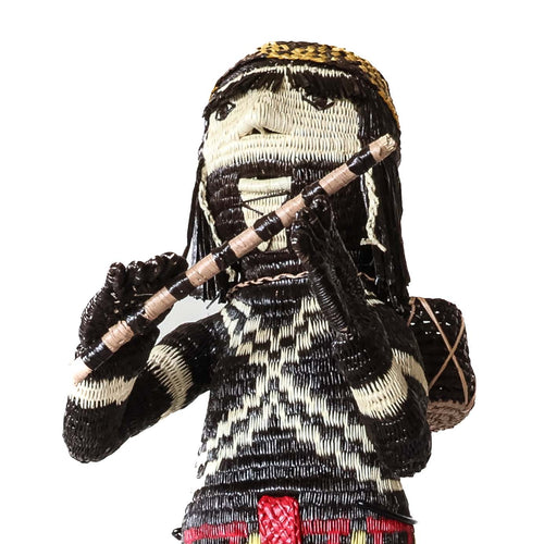 The Flute Player, Emberá Muñeca by the Cunana Family