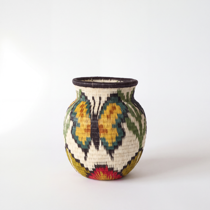 Teal Butterfly - Panama Wounaan Basket