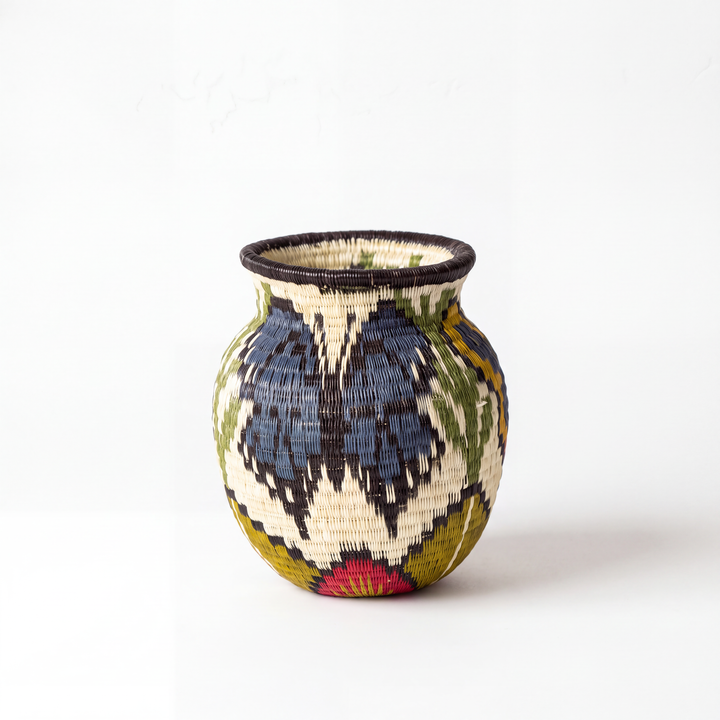 Teal Butterfly - Panama Wounaan Basket