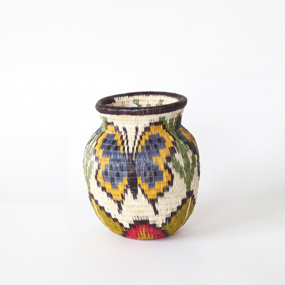 Teal Butterfly - Panama Wounaan Basket