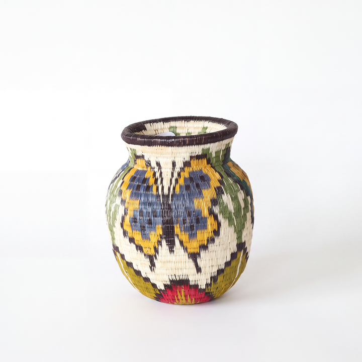 Teal Butterfly - Panama Wounaan Basket