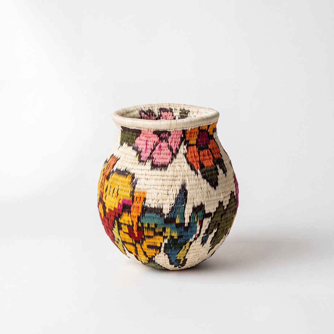 Floral Crown - Panama Wounaan Basket