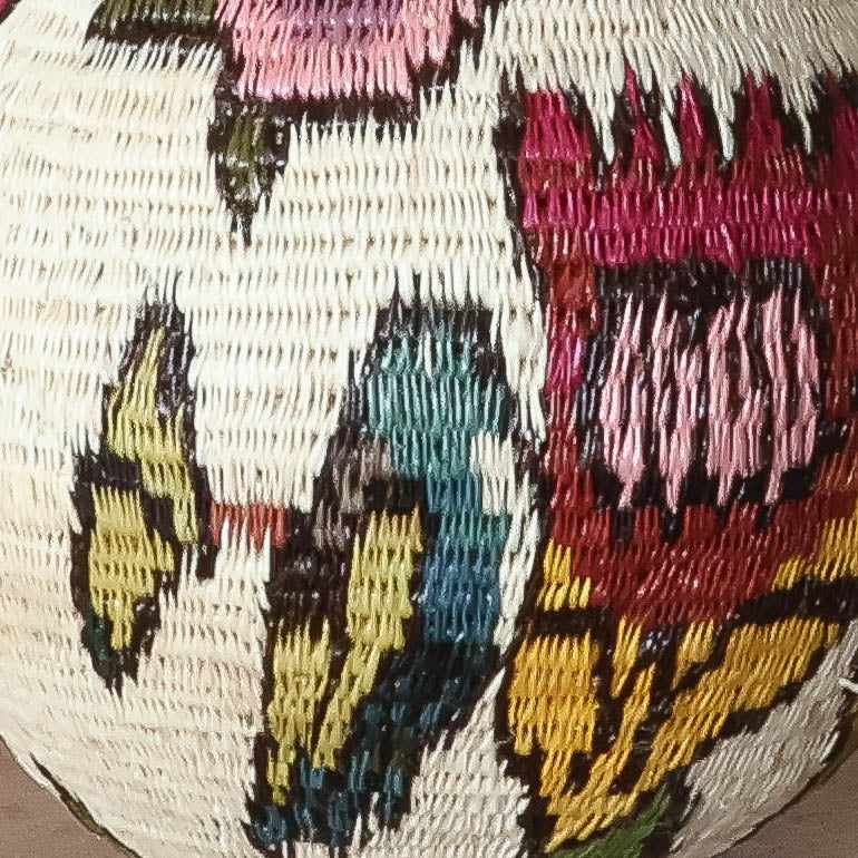 Floral Crown - Panama Wounaan Basket detail