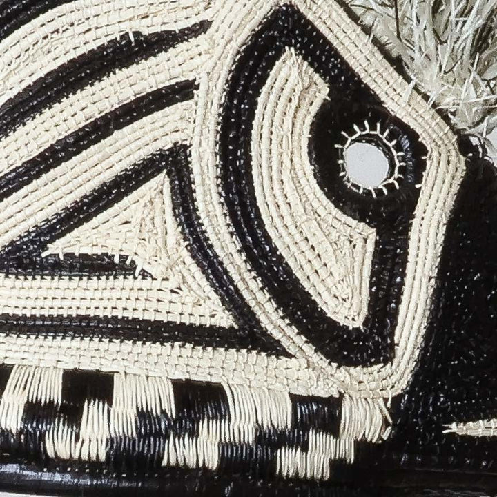 Noir Hummingbird - Emberá Woven Mask detail