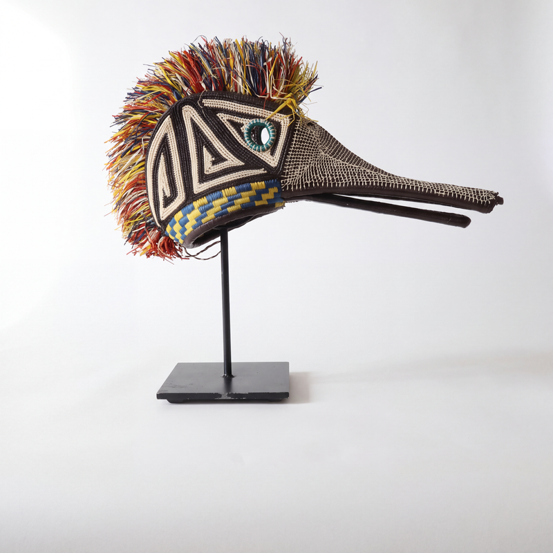 Teal-Eye Hummingbird - Emberá Woven Mask